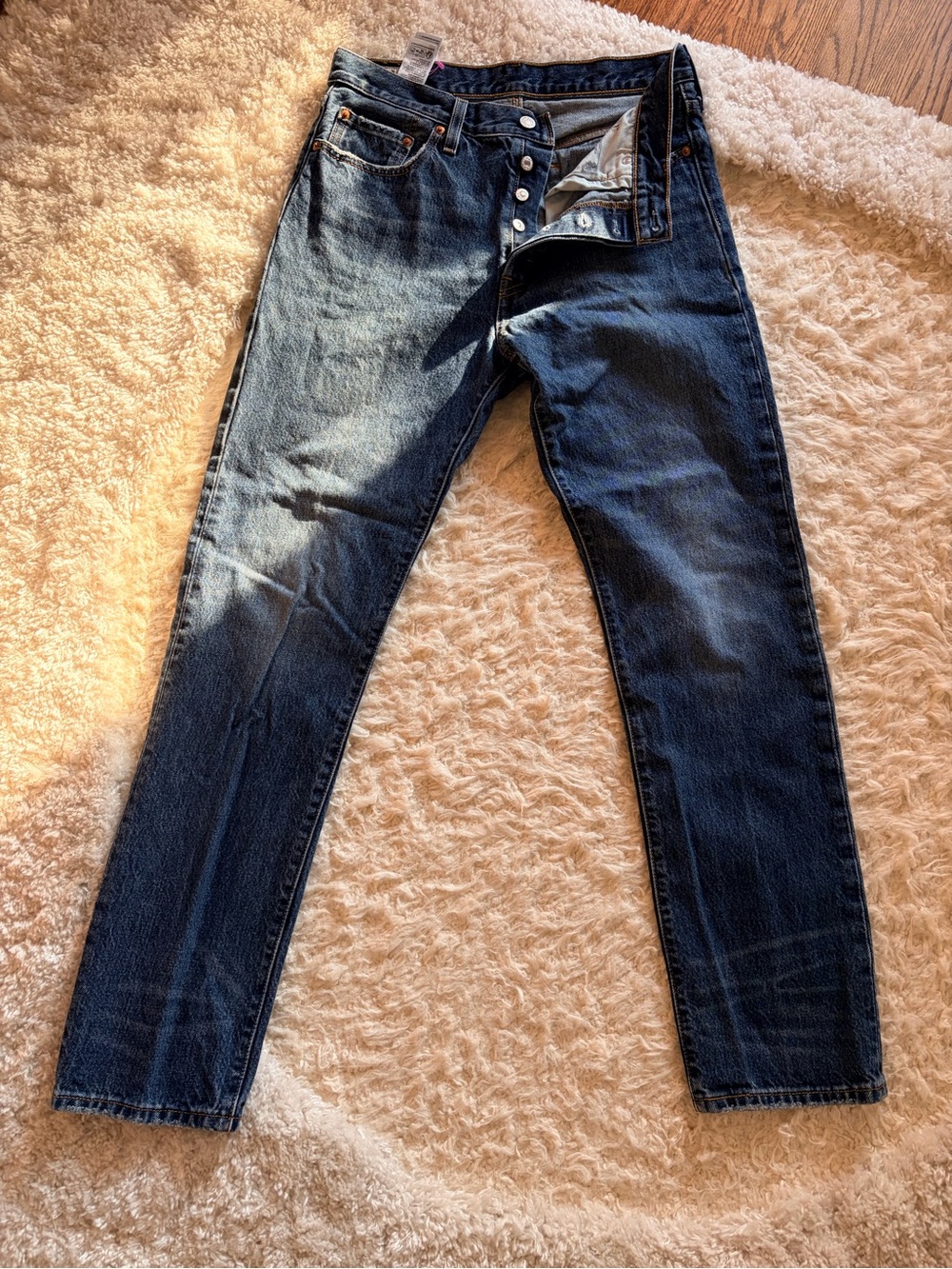 Levi's Women's Straight Leg Jeans in Dark Blue Denim